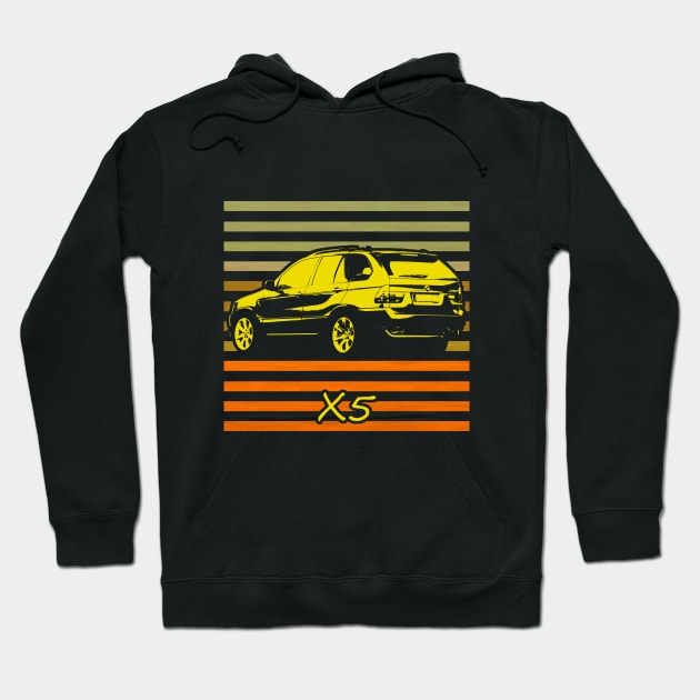 X5 retro vintage design e53 lovers Hoodie by WOS